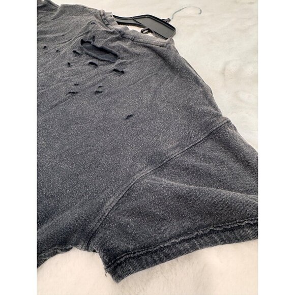 We The Free Women's Size XS Distressed Black Short Sleeve Pocket T-Shirt - Picture 11 of 11